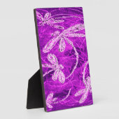 Zilverachtige libellen op een Magic Magenta Sky Fotoplaat (Zijkant)