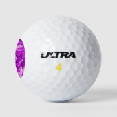 Zilverachtige libellen op een Magic Magenta Sky Golfballen (Logo)