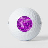 Zilverachtige libellen op een Magic Magenta Sky Golfballen (Voorkant)