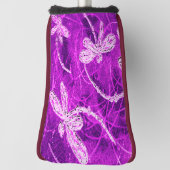 Zilverachtige libellen op een Magic Magenta Sky Golfheadcover (Draai 90)