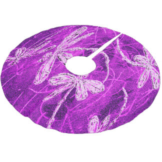 Zilverachtige libellen op een Magic Magenta Sky Kerstboom Rok
