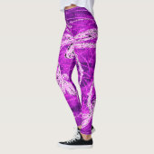 Zilverachtige libellen op een Magic Magenta Sky Leggings (Links)