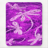 Zilverachtige libellen op een Magic Magenta Sky Muismat (Voorkant)