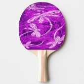 Zilverachtige libellen op een Magic Magenta Sky Tafeltennisbatje (Voorkant)