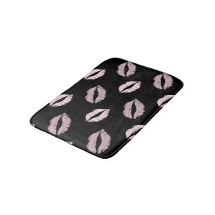 Zilverachtige Roze Kusjes Badmat