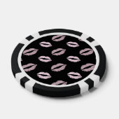 Zilverachtige Roze Kusjes Poker Chips (Enkel)
