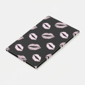Zilverachtige Roze Kusjes Post-it® Notes (Schuin)