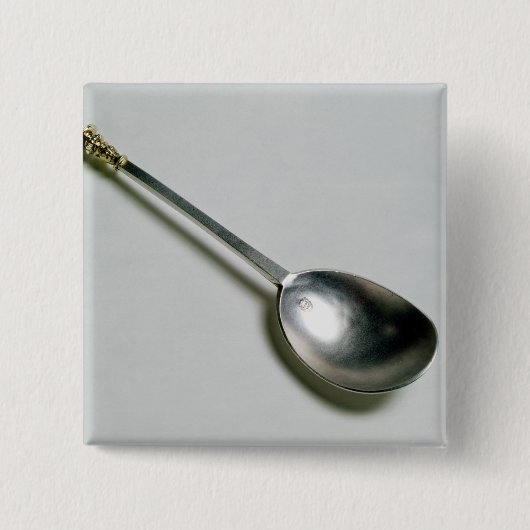 Zilverapostel met gouden afdichting, 1668 vierkante button 5,1 cm (Voorkant)