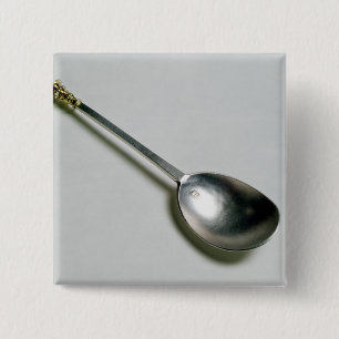 Zilverapostel met gouden afdichting, 1668 vierkante button 5,1 cm