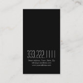 ZilverBall Black Damask Beauty-kaart Visitekaartje (Achterkant)