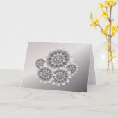 Zilverblaadjes bouquet kaart (Gele Bloem)