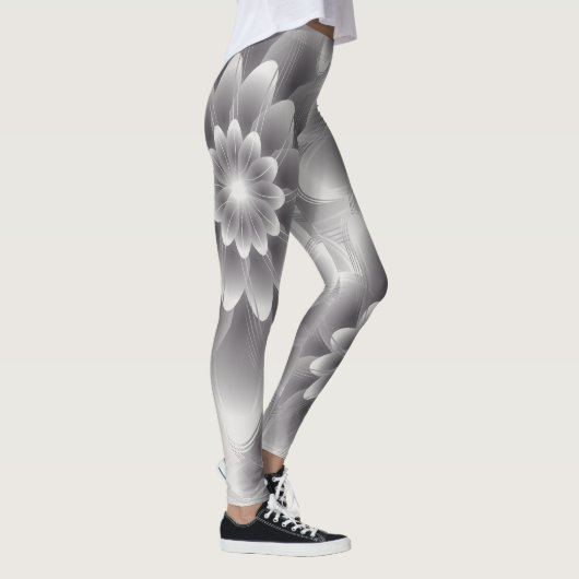 Zilverblaadjes bouquet leggings (Rechts)