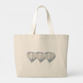  zilverblad grote tote bag (Achterkant)