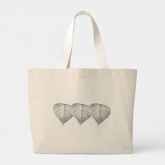  zilverblad grote tote bag (Achterkant)