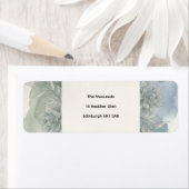 Zilverblauw Eucalyptus Retouradreslabel Etiket (Insitu)