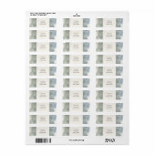 Zilverblauw Eucalyptus Retouradreslabel Etiket (Full Sheet)