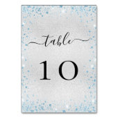 Zilverblauw glitter sparren winter kaart (Achterkant)