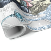 Zilverblauw ijs Alice in Wonderland Cadeaupapier (Rol Hoek)