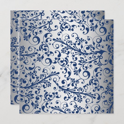 Zilverblauw Kaart (Voorkant / Achterkant)