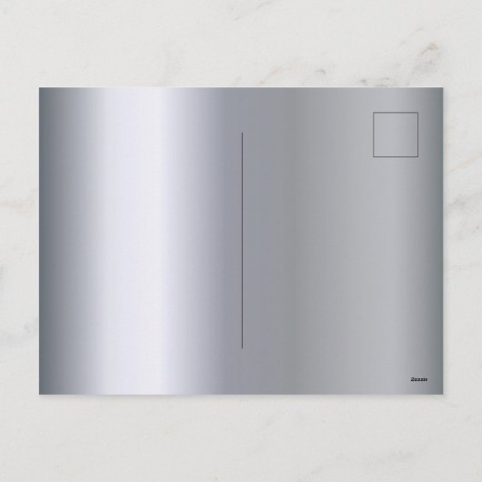 Zilverblauw kerstfeest feestdagenkaart (Achterkant)