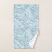 zilverblauw marmer bad handdoek (Handdoek)