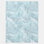 zilverblauw marmer fleece deken (Voorkant)
