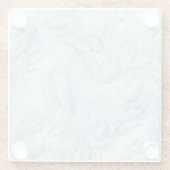 zilverblauw marmer glazen onderzetter (Achterkant)