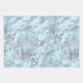 zilverblauw marmer inpakpapier vel (Voorkant 3)