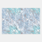 zilverblauw marmer inpakpapier vel (Voorkant 2)