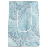 zilverblauw marmer medium cadeauzakje (Achterkant)