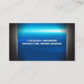 Zilverblauw metaal | Auto Bandengrafiek Visitekaartje (Achterkant)