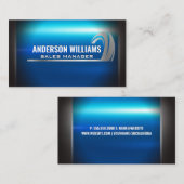 Zilverblauw metaal | Auto Bandengrafiek Visitekaartje (Voorkant / Achterkant)