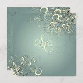 Zilverblauw/vanilleschoppen Weddenschappen Kaart (Voorkant / Achterkant)