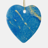 Zilverblauw versmolten glas keramisch ornament (Rechts)