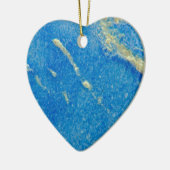 Zilverblauw versmolten glas keramisch ornament (Links)