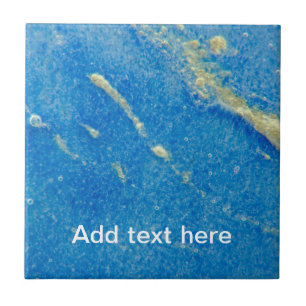 Zilverblauw versmolten glas tegeltje