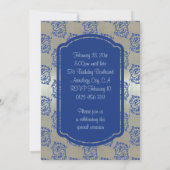 Zilverblauw vispisces op zaterdag kaart (Achterkant)