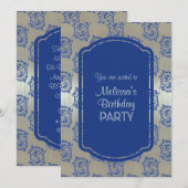 Zilverblauw vispisces op zaterdag kaart (Voorkant / Achterkant)