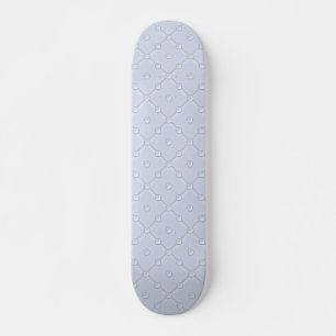 Zilverblauwe achtergrond, kriskras lijnen, kralen skateboard