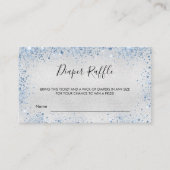 Zilverblauwe glitter-buskaartje informatiekaartje (Voorkant)