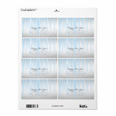 Zilverblauwe mousserende pictogrammen etiket (Full Sheet)