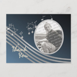 Zilverblauwe muziek in de lucht Foto Briefkaart