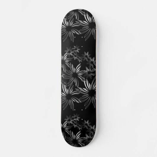 Zilverbloemen Skateboard (Voorkant)