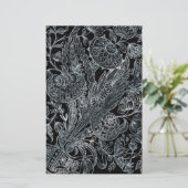 zilverbloemenlegger briefpapier (Staand voorkant)
