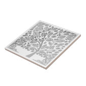 Zilverboom van tegel van levenskeramische producte tegeltje (Zijkant)