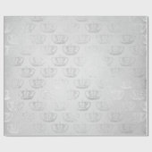 Zilverchroomde kroonprinses Gray Glam Vip Cadeaupapier (Vlak)
