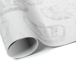 Zilverchroomde kroonprinses Gray Glam Vip Cadeaupapier