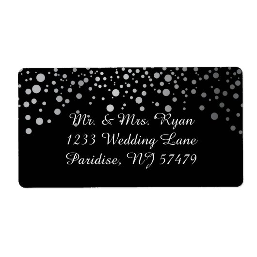 ZilverConfetti Stippen | DIY Achtergrondkleuren Etiket (Voorkant)