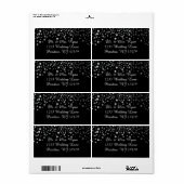 ZilverConfetti Stippen | DIY Achtergrondkleuren Etiket (Full Sheet)