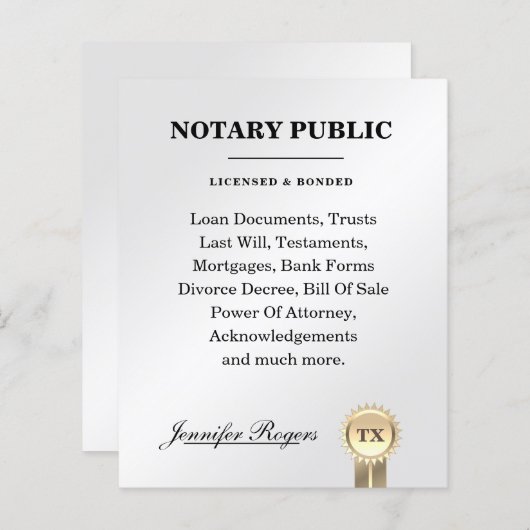 Zilvercontract en certificaat geïnspireerde flyer (Voorkant / Achterkant)